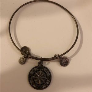 Alex and ani silver compass bracelet